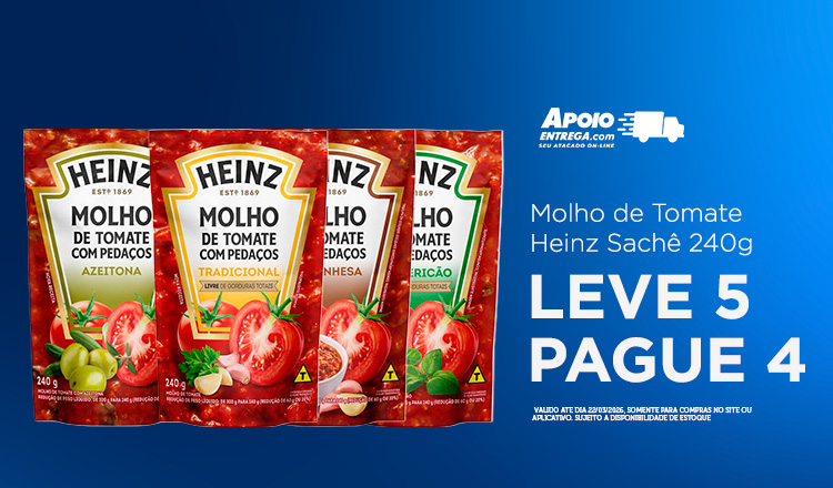 Molho de Tomate Heinz Sachê 240g 22/3